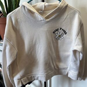 Old Navy Kids Cream Hoodie with Floral Design